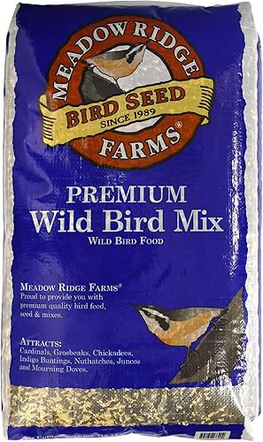 Miniatura 6 de Meadow Ridge Farms Mezcla de semillas de pájaros silvestres premium, bolsa de 17 libras