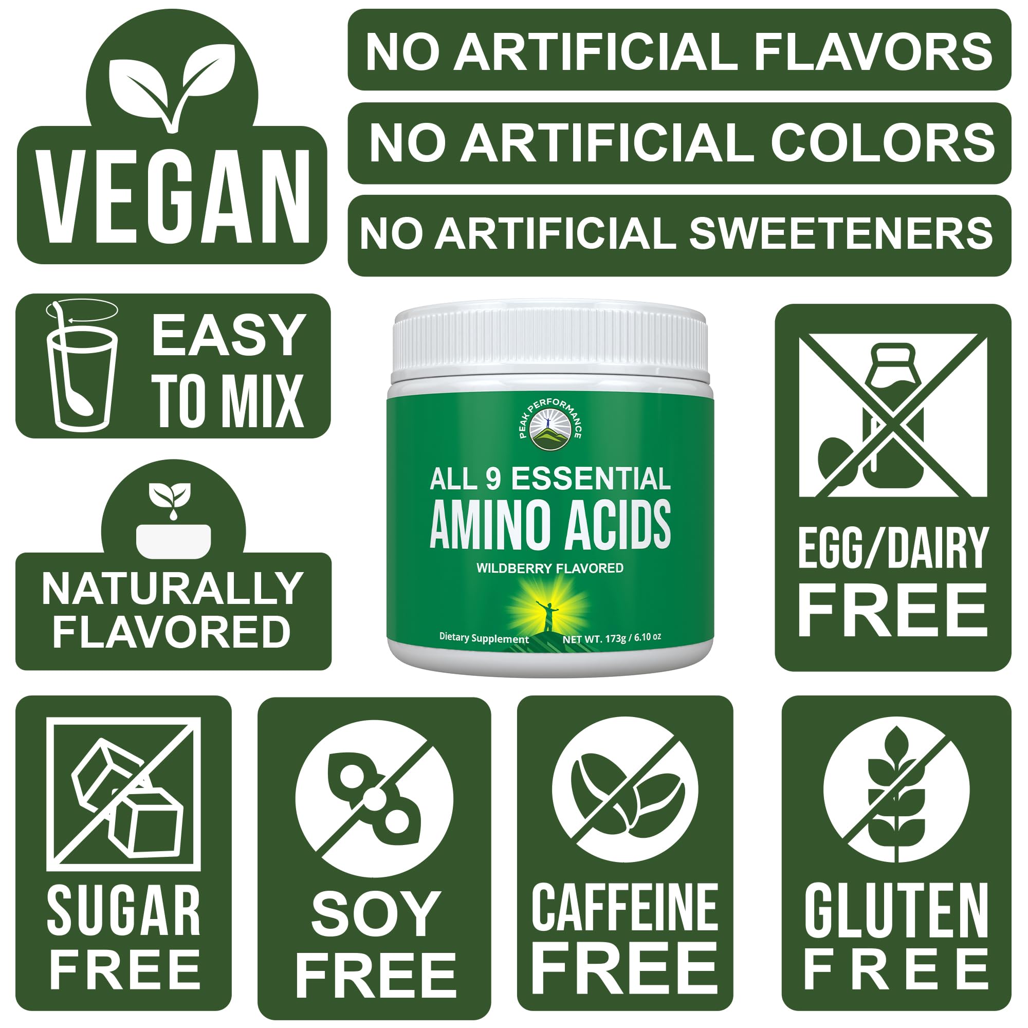 All 9 Essential Amino Acids Powder. Pre + During + Post Workout EAAs + BCAA — Amazon image 2