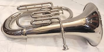 النحاس الفضي 3 صمام EUPHONIUM مع قطعة الفم وحقيبة الحمل