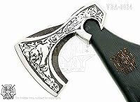 Vista 5 de SHINY CRAFTS -Hacha de camping Tomahawk Hacha barbuda vikinga hecha a mano con mango de madera de fresno, regalos vikingos para hombres con funda