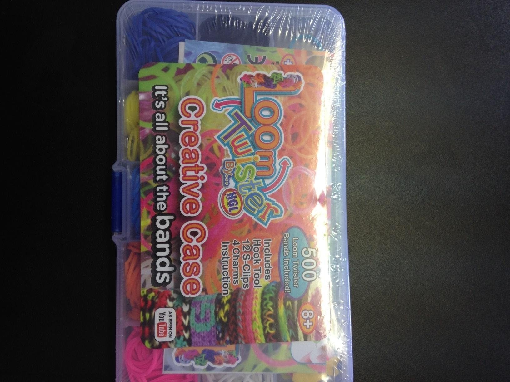 500 HGL LOOM RUBBER BAND TWISTER KIT WITH ASSORTED CHARMS AND S-CLIPS