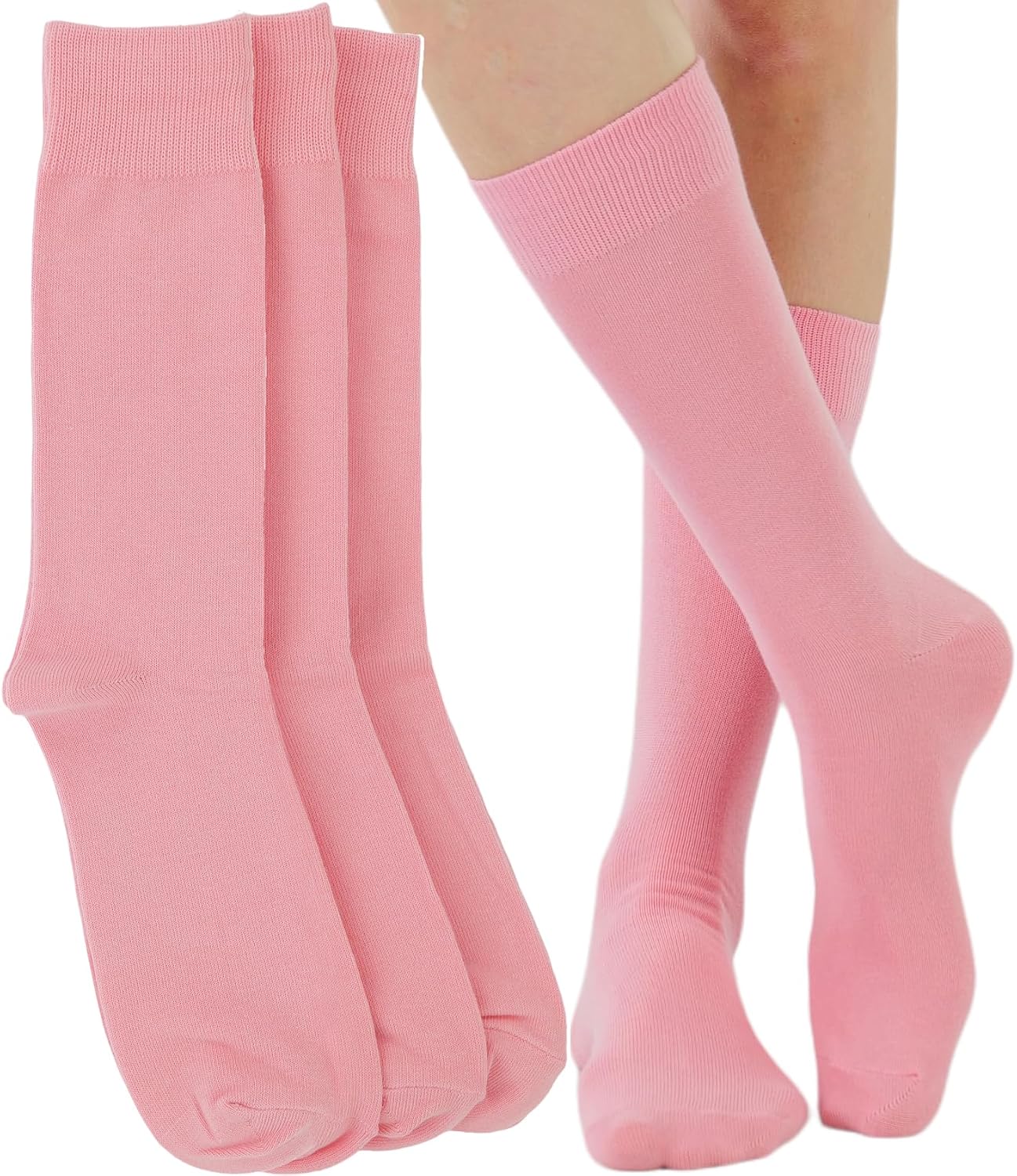 ToBeInStyle Unisex Colorful One Size Fits Most Dress Crew Socks