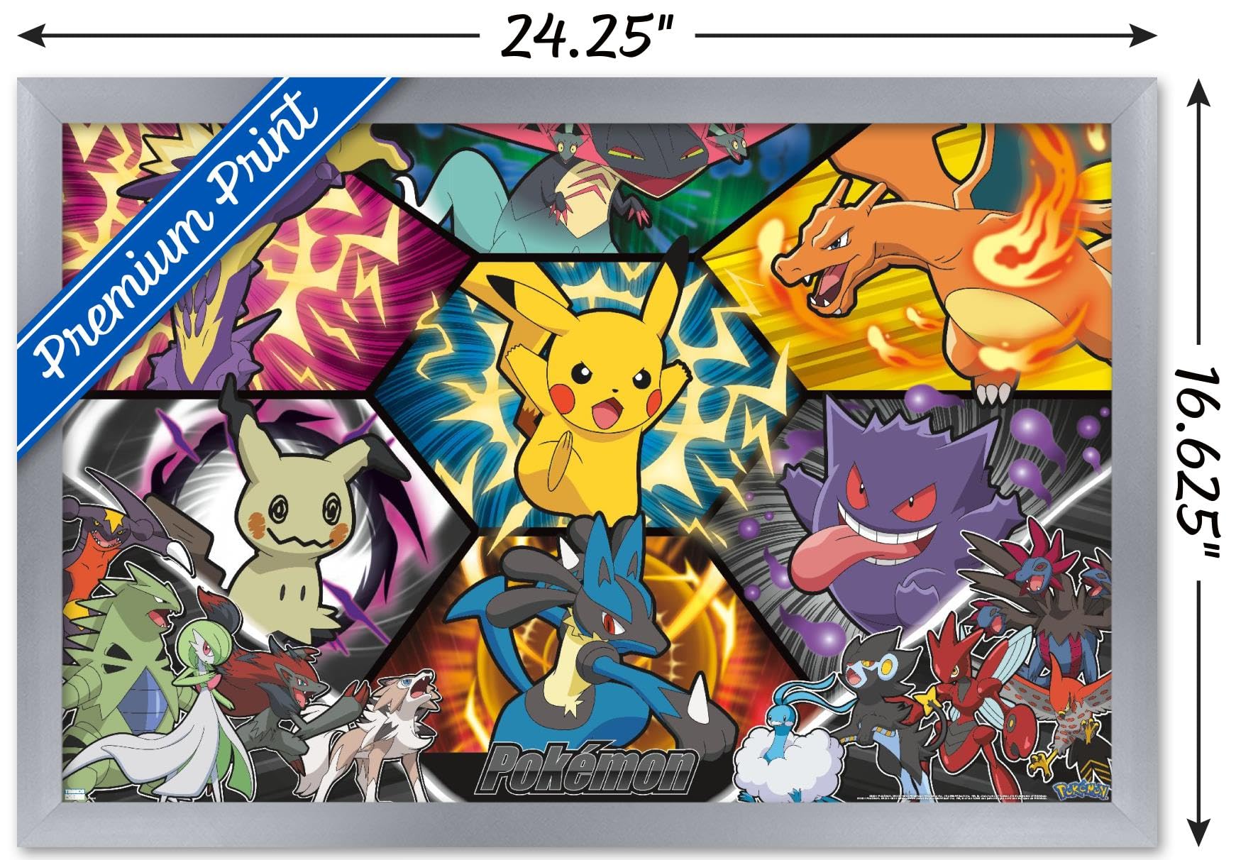 Amazon.com: Pokémon: Battle Art - Group Wall Poster, 22.4L