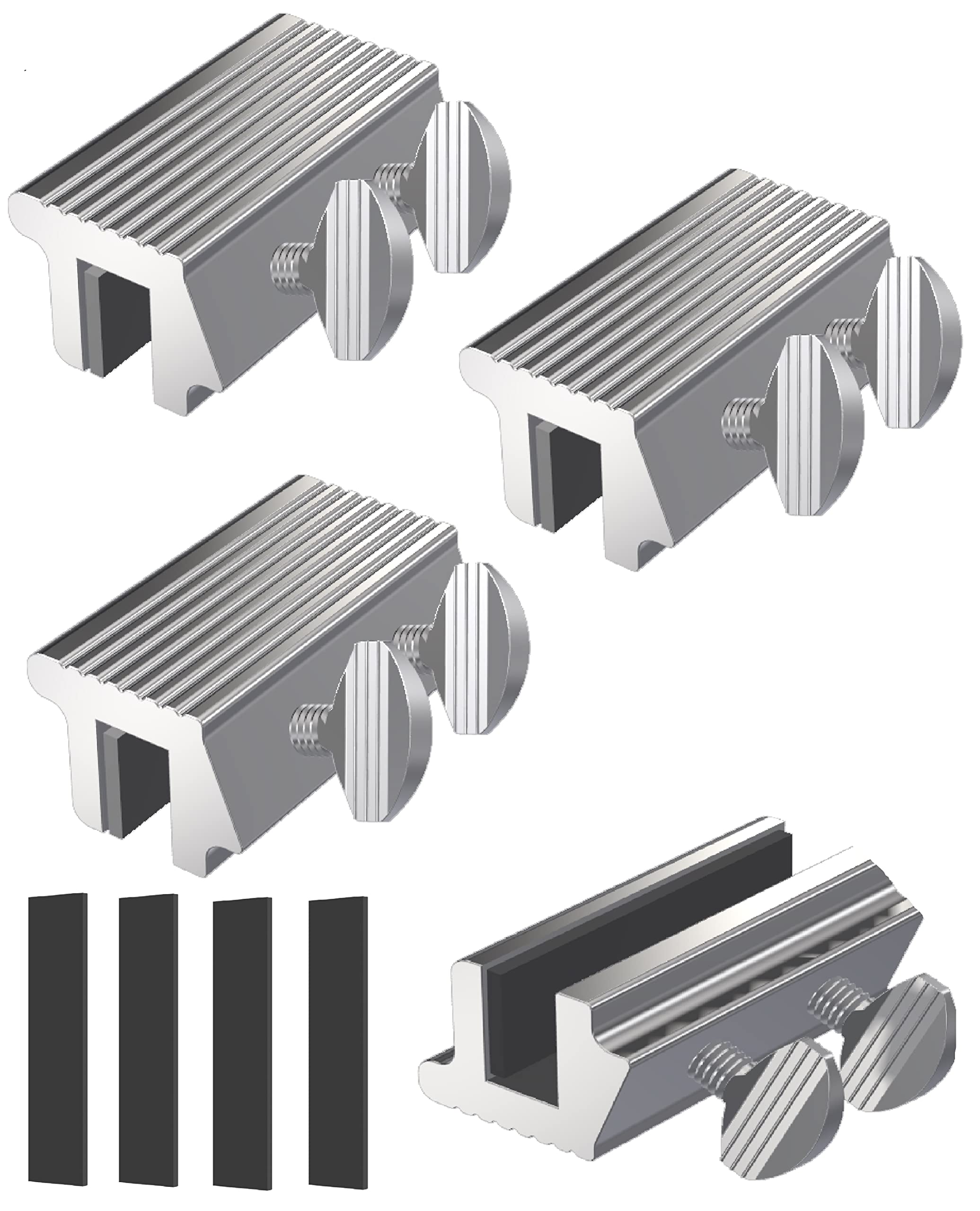 Window Locks Security Bar for Vertical Sliding Door Locks 4 Pack - Window Stoppers Child Safety Locks Heavy Duty Aluminum Alloy Inside Horizontal Window Track