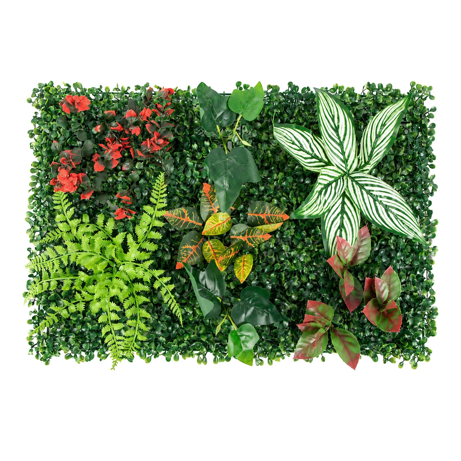 M.J COMFY-LIFE Artificial Hedge Plant Panels 100 x 100cm Grass Plant Wall Panels Green Privacy Living Wall Fence Screening Home Garden Spring Leaf Backdrop for Indoor Outdoor (2pack 60 * 40cm) โ image 1