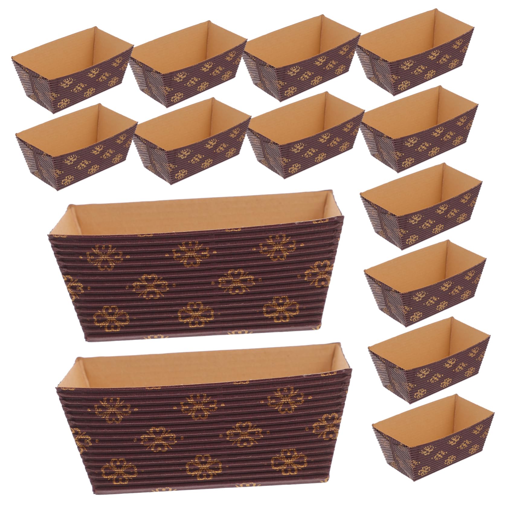 Cabilock 3 Ensembles Moules À Papier Lot De Caissettes Rectangulaires Antiadhésives Pour Cuisson Four Pour Gâteaux Muffins 50 Pièces * 3
