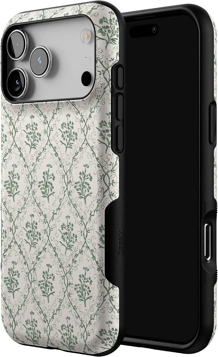 Casely iPhone 17 Pro Max Case | Sage Tapestry | Floral Vines | Bold Protective Design | Compatible with MagSafe