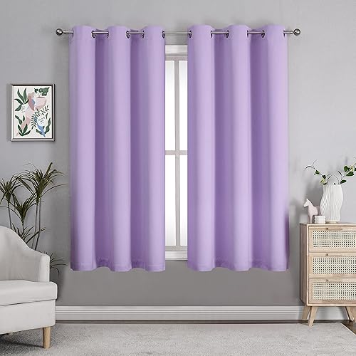 Cortinas opacas para dormitorio de niñas, tratamiento de ventana, aislamiento térmico, cortinas verticales con ojales sólidos para habitación del