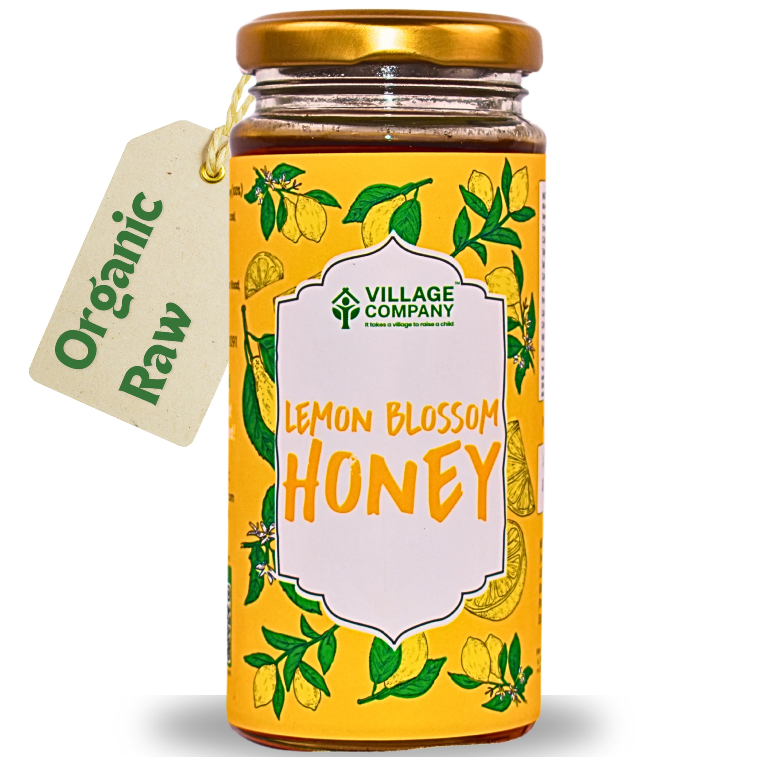 Organic Lemon Honey 300GM | Pure, Natural and Raw and Fresh | Unfiltered, Unprocessed and Unpasteurized | Nature Wild Food | Fresh from Indigenous Lemon Nector | No Added Sugar | Lab Certified
