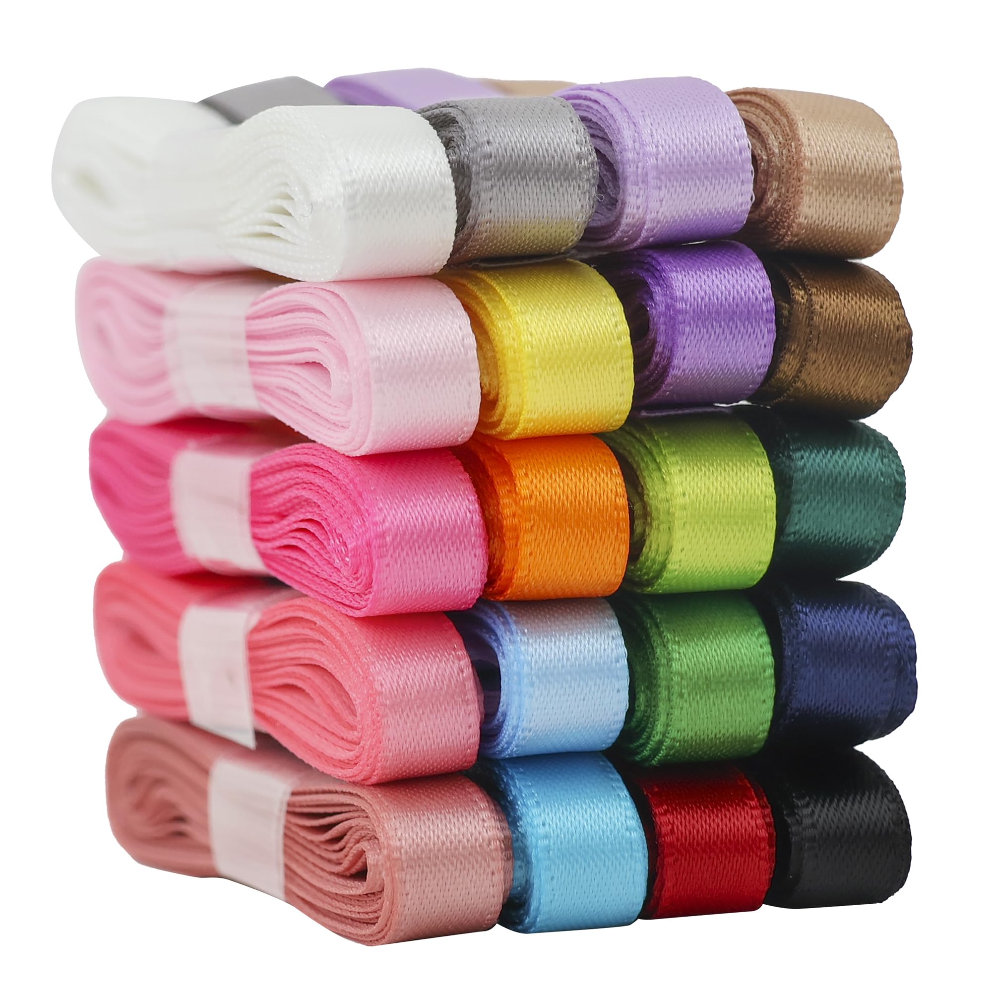 Amazon.com: HUIHUANG 1/4 inch Satin Ribbon Assorted Double
