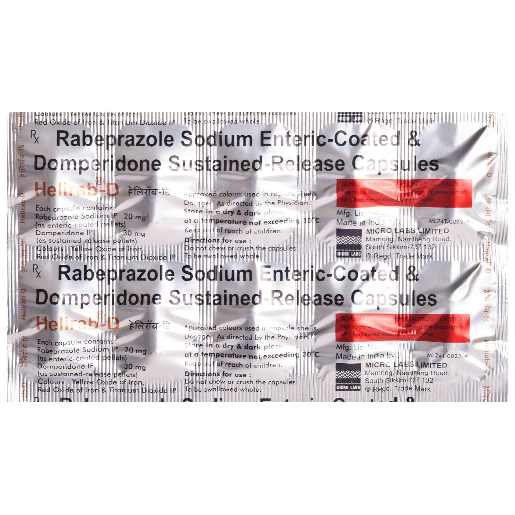Helirab-D - Strip of 10 Capsules