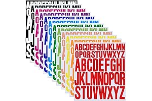12 Sheets Alphabet Stickers: The Waterproof Companion for Creative Expression