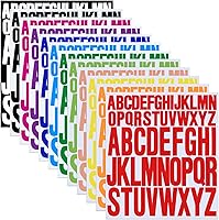 Vista 13 de 12 hojas de calcomanías del alfabeto, calcomanías de vinilo autoadhesivas negras estéticas, calcomanías de letras impermeables para botellas