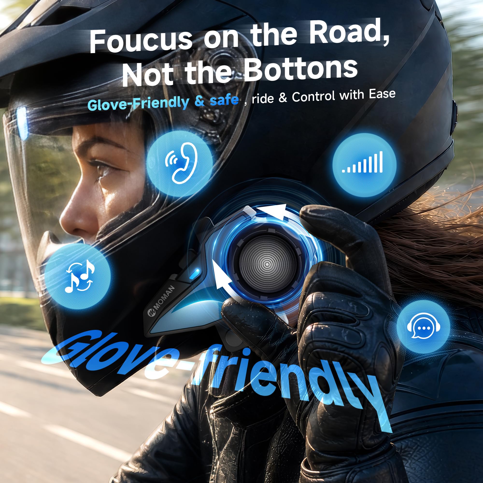 Amazon.com: Moman Motorcycle Intercom, 2-Way Intercom