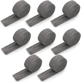 Yopay 8 Pack x 13 FT Steel Wool Fill Fabric DIY Kit, Coarse Wire Wool Roll, Gap Vent Blocker to Keep Annoying Animals Away from Holes, House, Garden, Garage