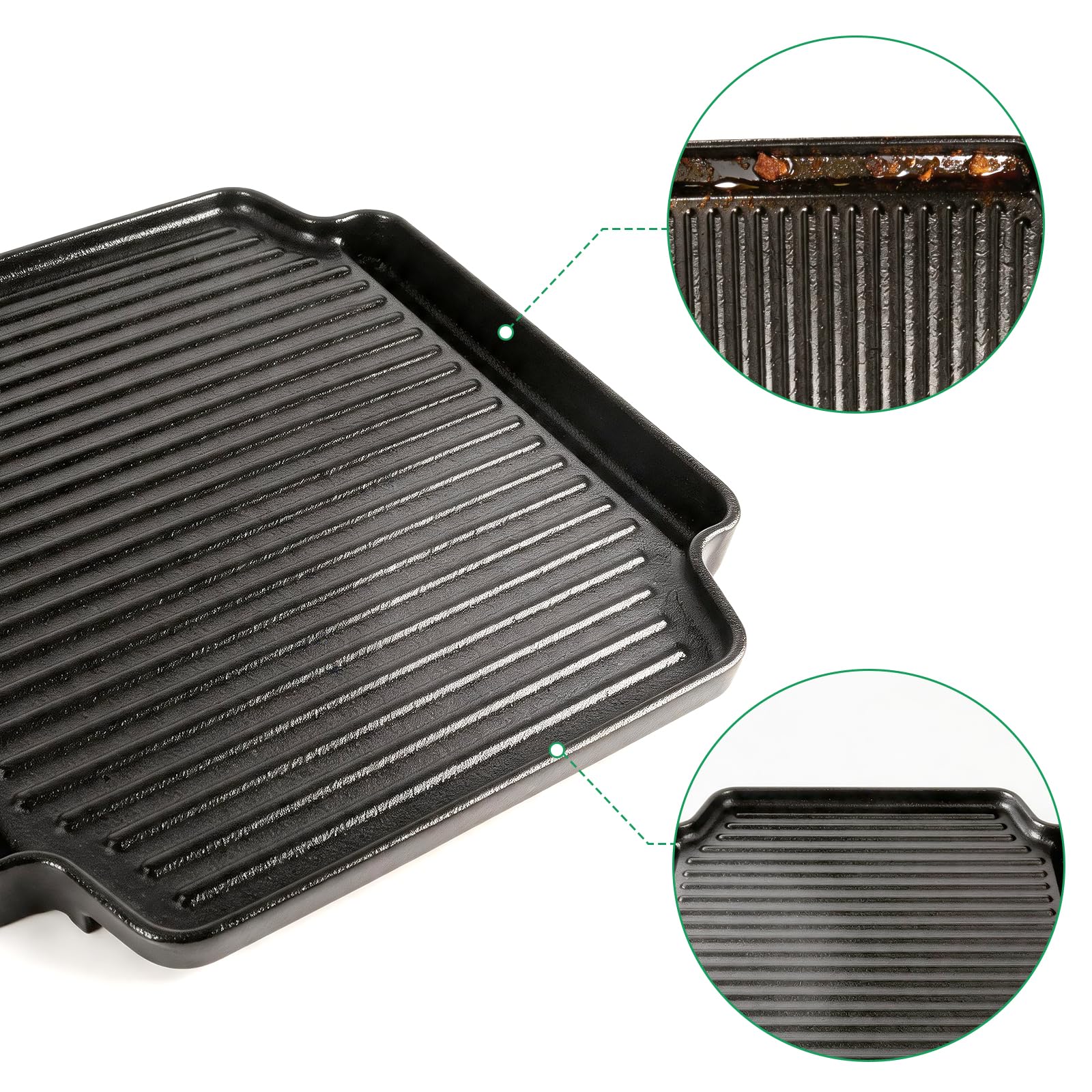 WELL GRILL Plancha para barbacoa de 24 cm, sartén de hierro fundido para hornillo de camping, hornillo de gas, accesorio para barbacoa, placa de hierro fundido para Campingaz Camp Bistro DLX Stopgaz