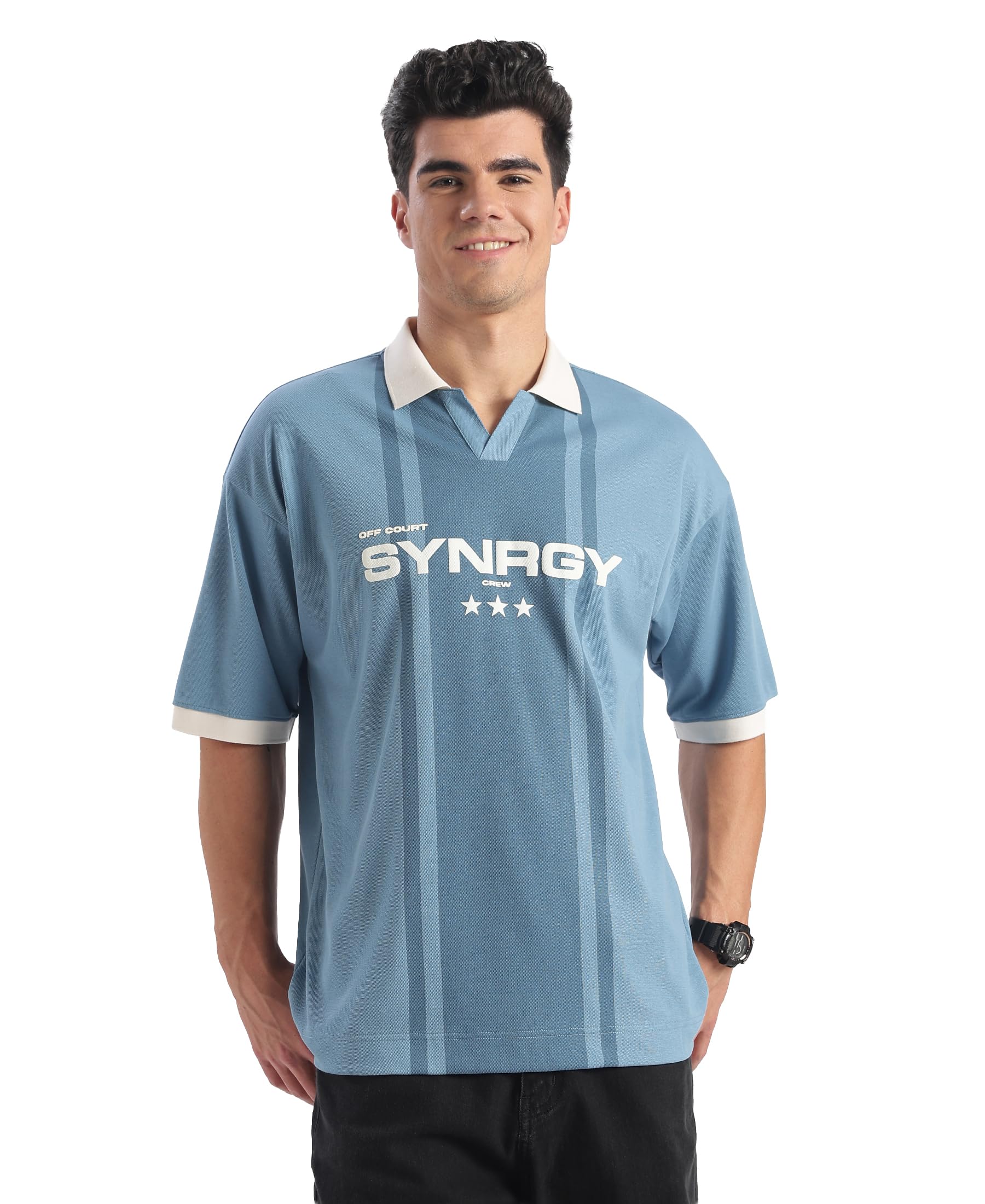 jockey Groove MZ34 Men Super Combed Cotton Rich Mesh Fabric Oversized Polo T-Shirt with Breathable Mesh-picture-19