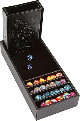 Forged Dice Co. Citadel Dice Tray and Dice Tower - DnD Dice Tray, Dice Box Storage for Dice and Removable Dice Tower - 3 in 1 Dice Rolling Tray, Storage and Tower - Perfect for RPG and Tabletop Gaming