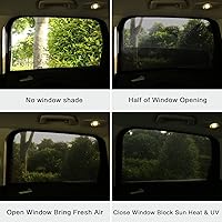 Vista 4 de Paquete de 2 cubiertas de malla para ventana de automóvil de 34" a 43", protector solar de pantalla de ventana lateral para automóvil para camping