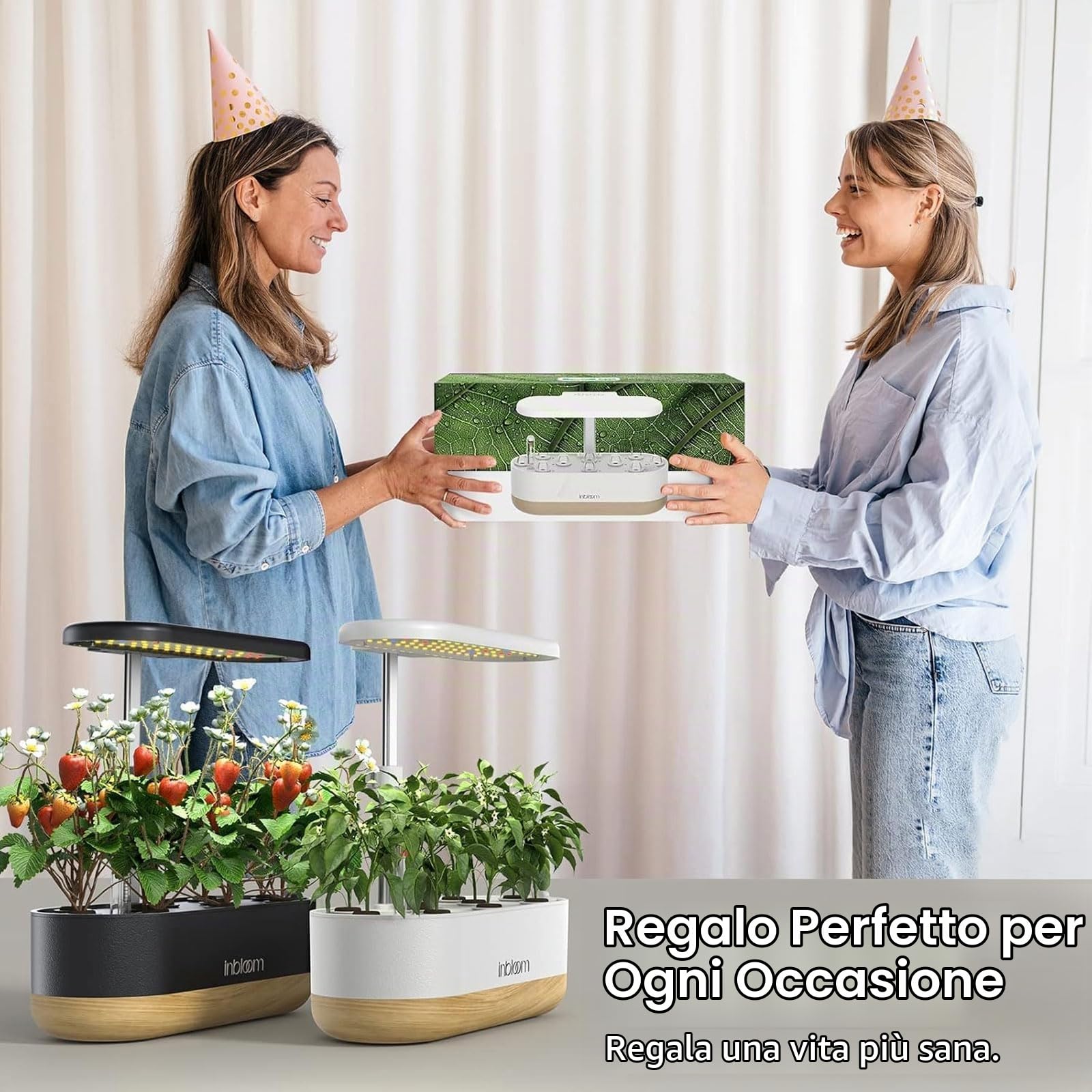 Sistema di coltivazione idroponica 10 cialde, kit da giardino per erbe con sistema a pompa, kit di germinazione con luce LED, timer automatico, nero