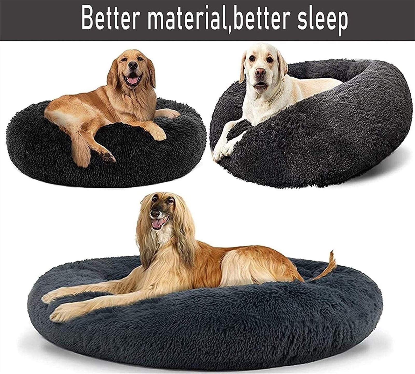 Hundebett für Große Mittlere Hunde Flauschige Baumwolle Hundesofa Orthopädische Angst Relief Zwinger Winter Heizung Warme Hund Kissen Waschbar Bett für Innen