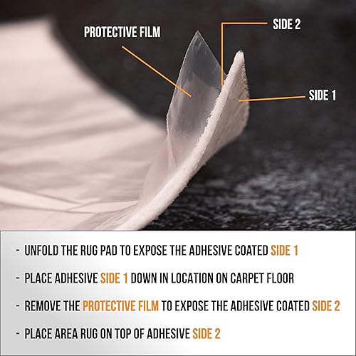 Miniatura 7 de Grip-It almohadilla antiderrapante para tapetes sobre alfombra, Tela, Blanco