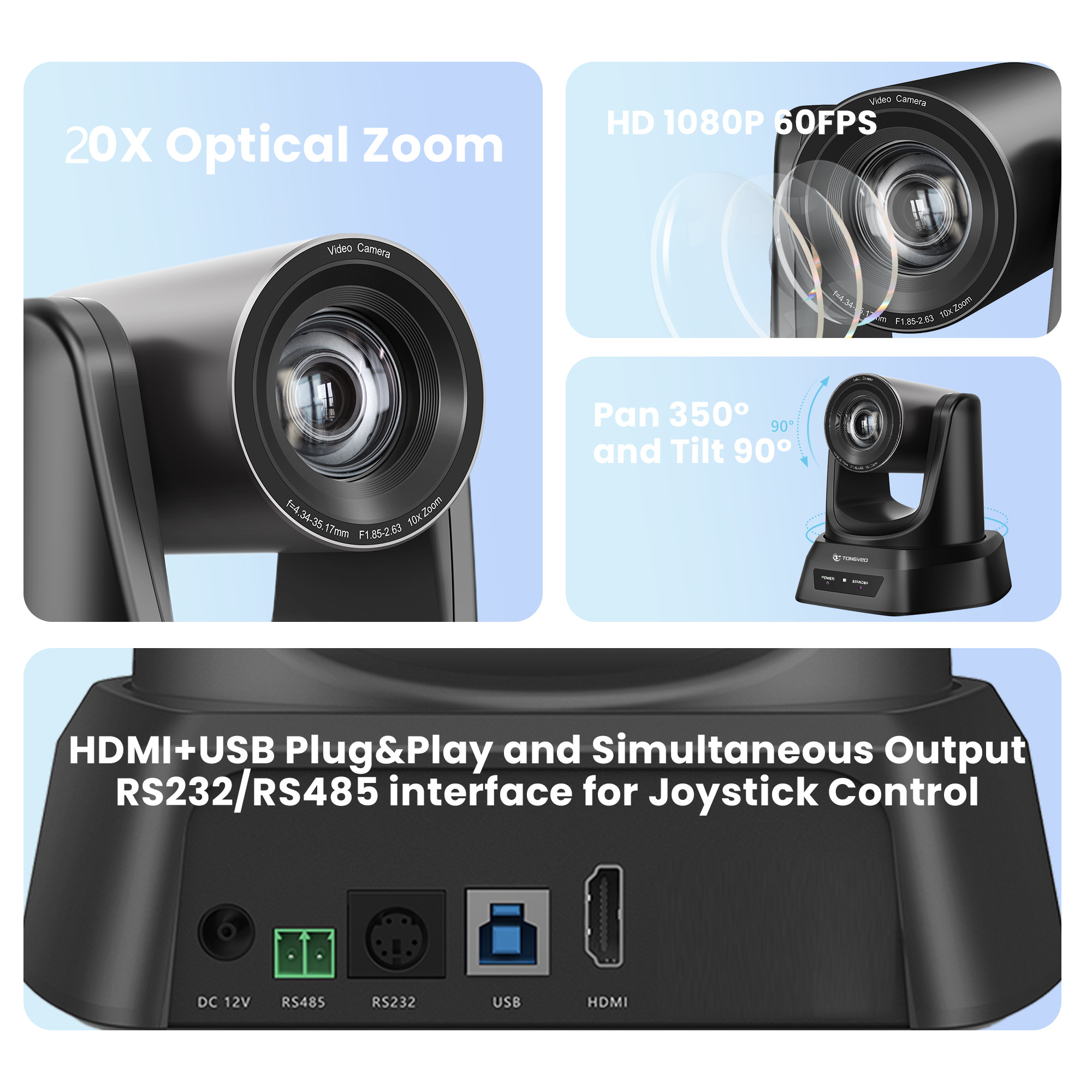 Amazon.com: TONGVEO Conference Room PTZ Camera System with 20X