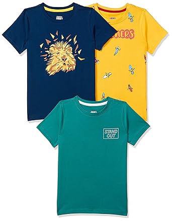 Amazon Brand - Jam & Honey Boys Regular Fit T-Shirt