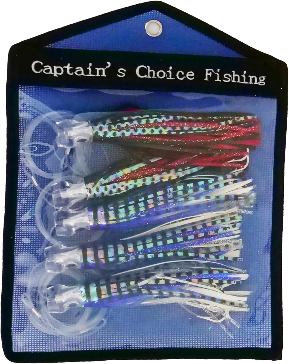 Captain's Choice Fully Rigged 6-inch Offshore Trolling Lures.
