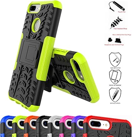 Honor 9 lite Funda,Mama Mouth Heavy Duty silicona h?brida con soporte C?scara de Cubierta Protectora de Doble Capa Funda Caso para Huawei Honor 9 lite Smartphone (With 4 in 1 Free Gift Packaged),Verde