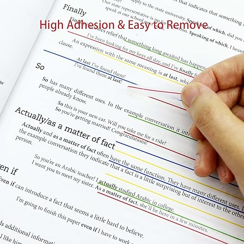 Miniatura 4 de 960 unidades de cinta iluminadora transparente para subrayar libros, pestañas adhesivas largas para anotar libros, kit de anotación de libros para