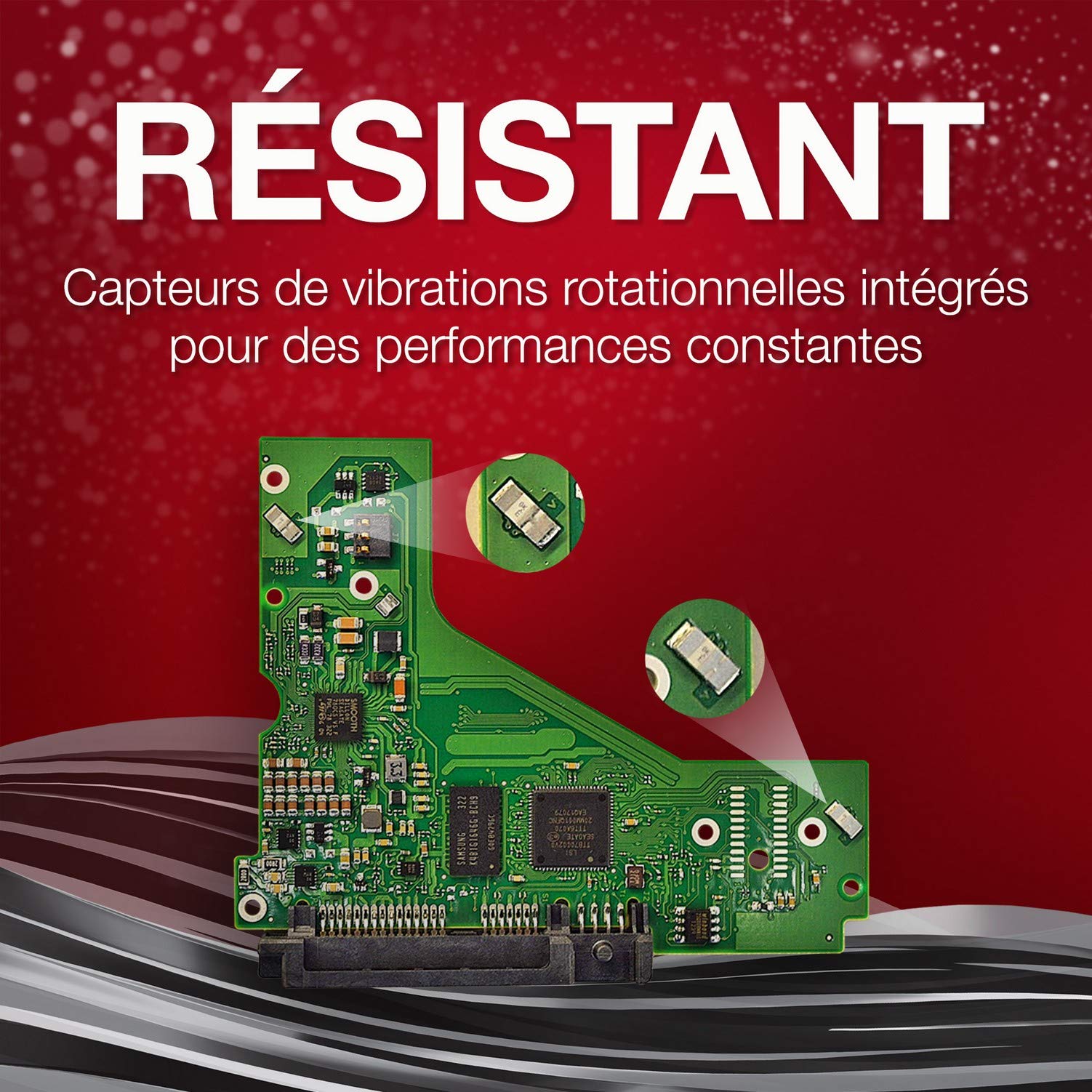 Seagate IronWolf Pro 16 To, Disque dur interne NAS HDD, CMR 3,5" SATA 6 Gbit/s, 256 Mo de mémoire cache, pour NAS RAID, services Rescue valables 3 ans (ST16000NE000)
