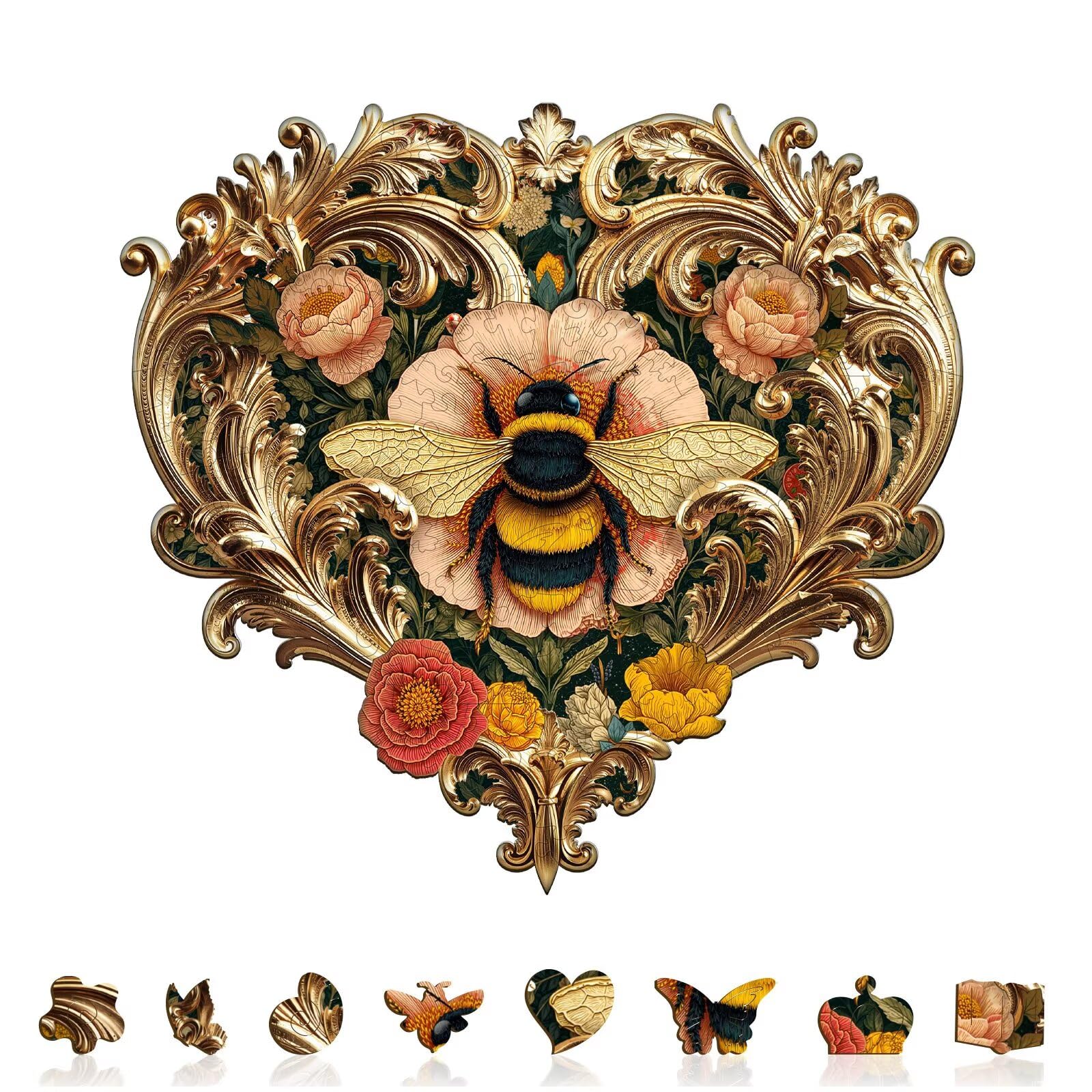 Jollitot William Morris Bee Puzzles Adults Wooden 170 Pieces 11.4 * 10.6in