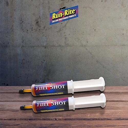 Miniatura 10 de RUN-RITE Fuel Shot - Aditivo de combustible para motores de gasolina, aplicador de jeringa, limpiador de inyector de combustible, limpiador de