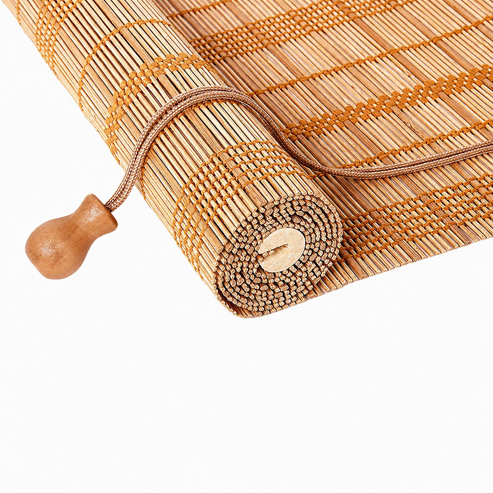 Made To Measure Bamboo Blinds For Windows Available In A Variety Of Colors And Styles | Corded Or Cordless Options | Easy To Install | Suitable For Indoor And Outdoor Use (D-Carbonized)