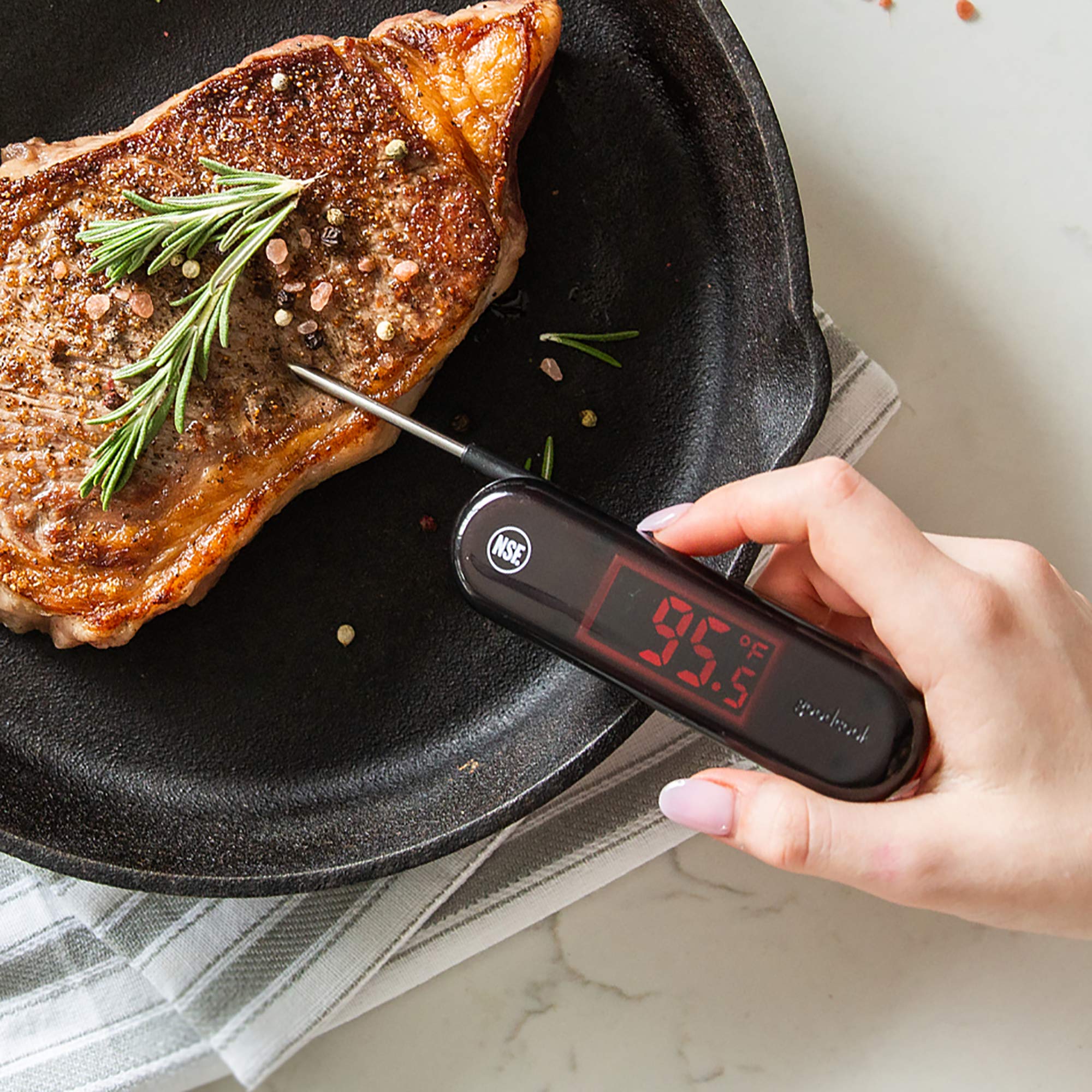 GoodCook Termómetro digital táctil de lectura instantánea con pantalla LCD