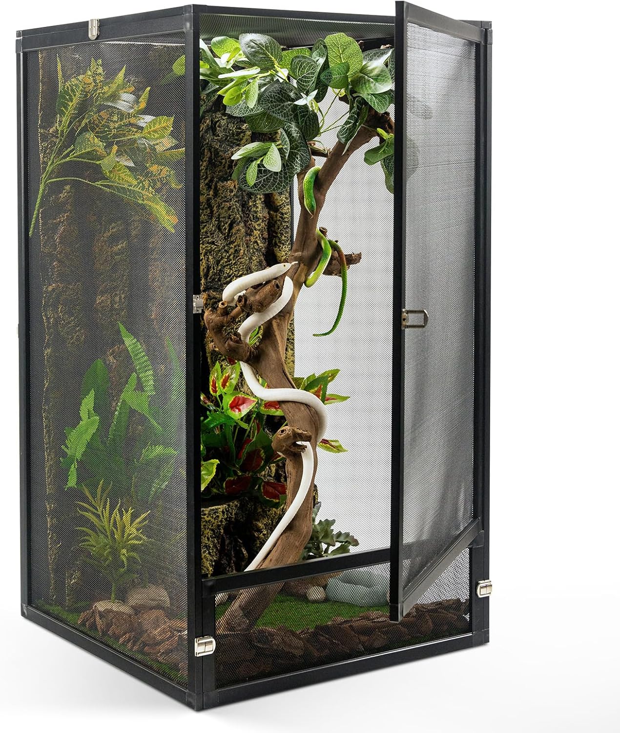 RunDuck 45 Gallon 360° Panoramic Foldable Reptile Terrarium Kit Crested Gecko Tank