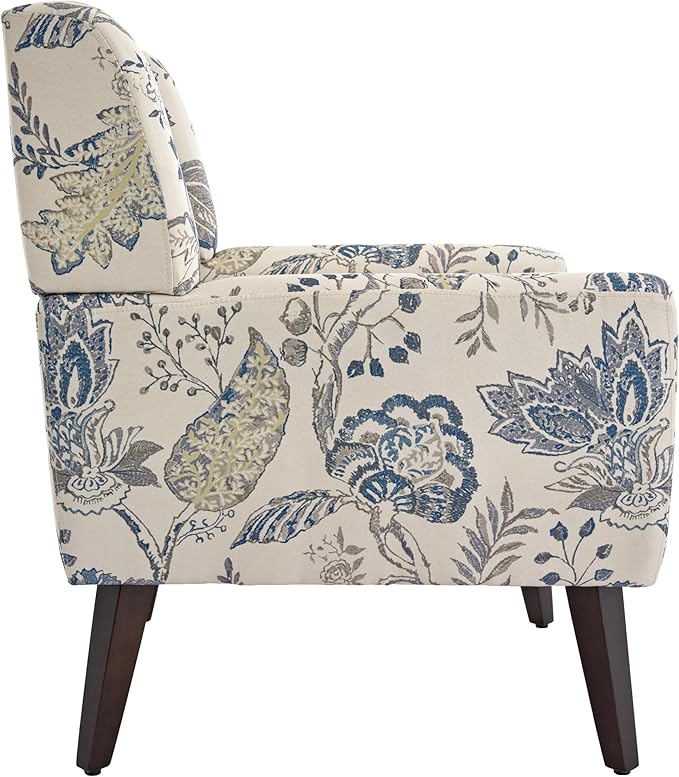 Sillón Acolchado Floral Moderno Tela para Sala Lectura miniatura 7