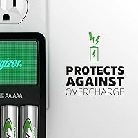 Vista 7 de Energizer Cargador de valor de recarga para baterías recargables AA y AAA NiMH