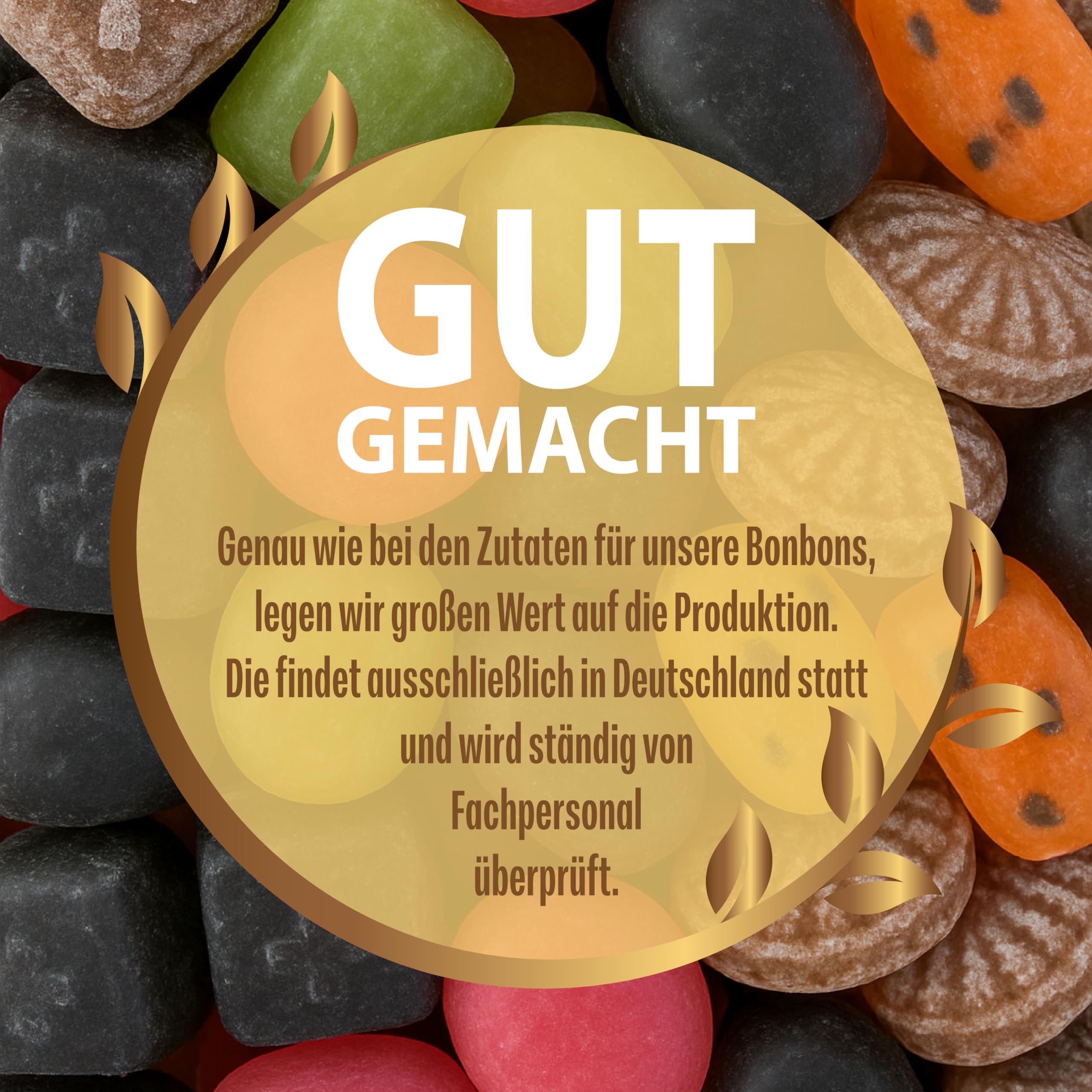 WILHELM Müller Kräutermischung - Kräuter Bonbons wie vom Jahrmarkt - Kräutermix als Bonbons - Im praktischen Beutel aus Deutschland - 2500g