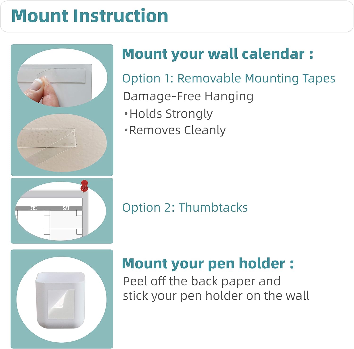 Large Dry Erase Wall Calendar - 60“ x 38" Undated Blank Yearly Planner - Giant Whiteboard 12 Month Poster - Premium Laminated Calendar for Classroom, Office, Project & Family Schedule
