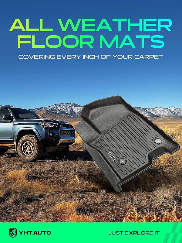 YHTAUTO Floor Mats Compatible with Chevrolet Suburban & GMC Yukon XL 2021-2026 with 2nd Row Bench Seats, TPE Floor Liners All-Weather Protection Custom Fit, 1st & 2nd Row & 3 Rows, Set of 4 by YHTAUTO - Used condition - Image 2