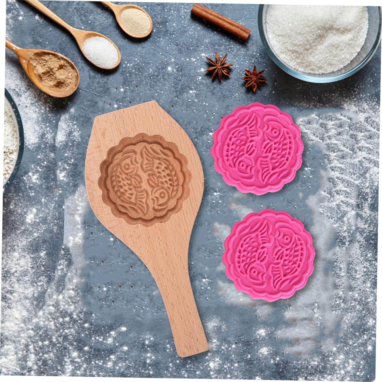 3pcs Moon Cake Cookie Stamp Molds Pumpkin Fake Cake Cake Cookie Molds Kitchen Cookie Cookie Press Molds