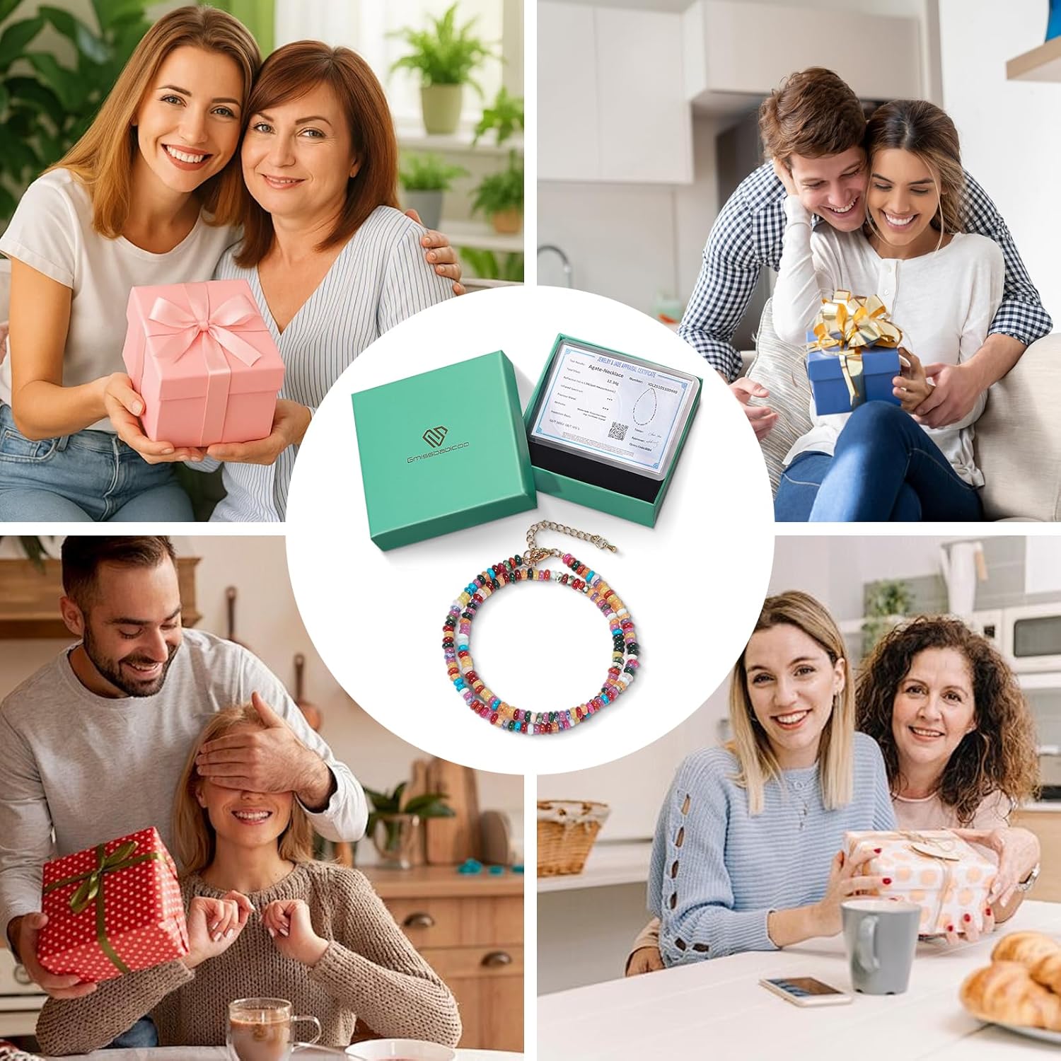 Crystal Pearl Necklace for Women Adjustable Choker with Healing Crystal Agate Turquoise Zircon Handmade Gemstone18K Gold Plated - Image 7