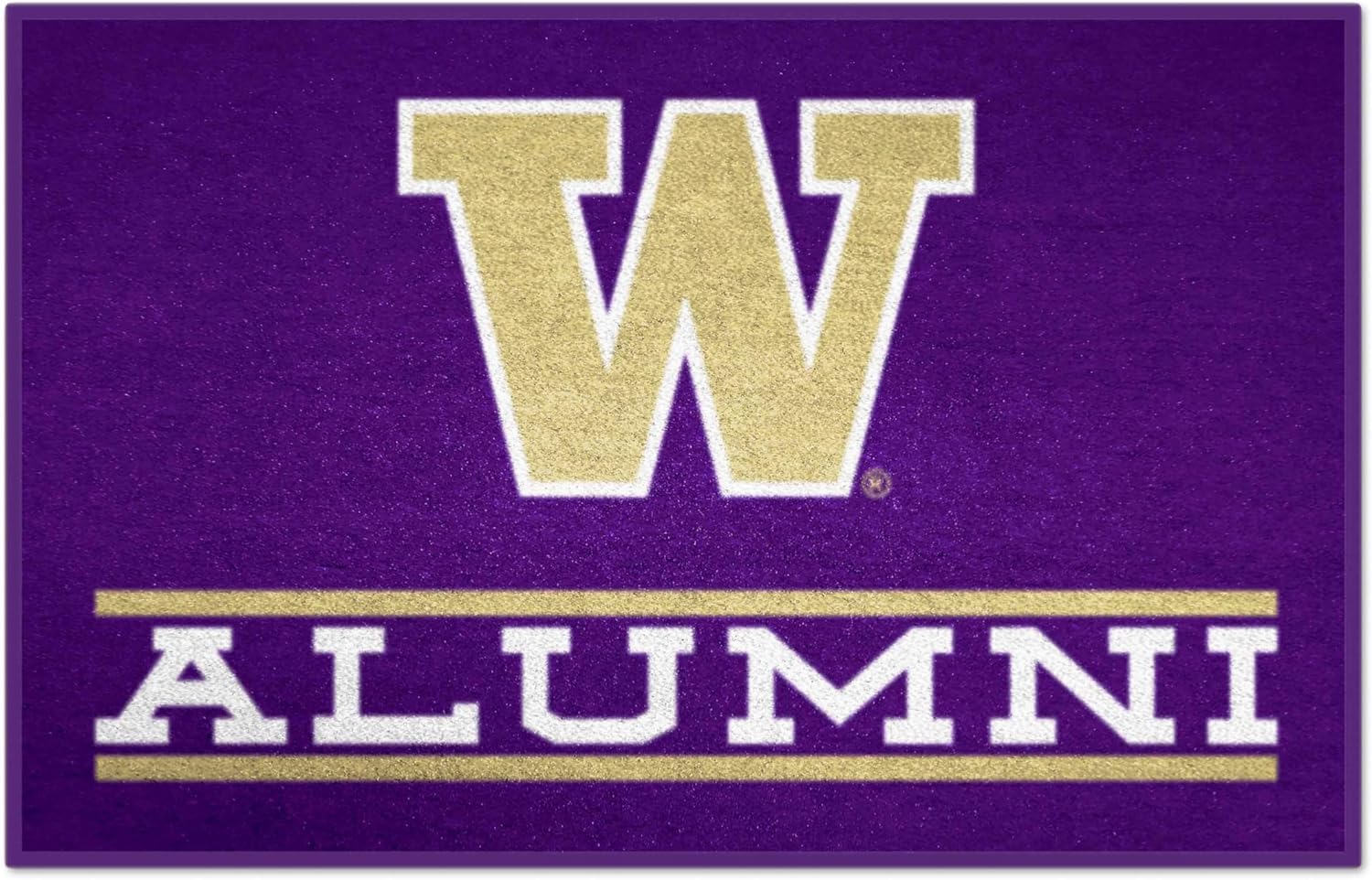 FANMATS 18367 University of Washington Alumni Starter Mat | Purple | 19"x30" | W Primary Logo & "Alumini" Wordmark