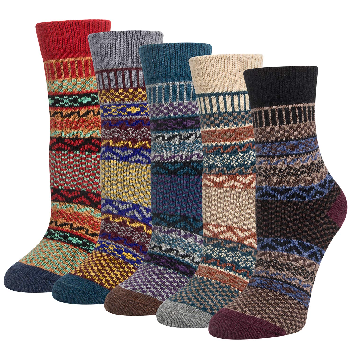 Chaussettes Femme Hiver En Laine Thermique - 5 Couleurs - Cadeau Pour