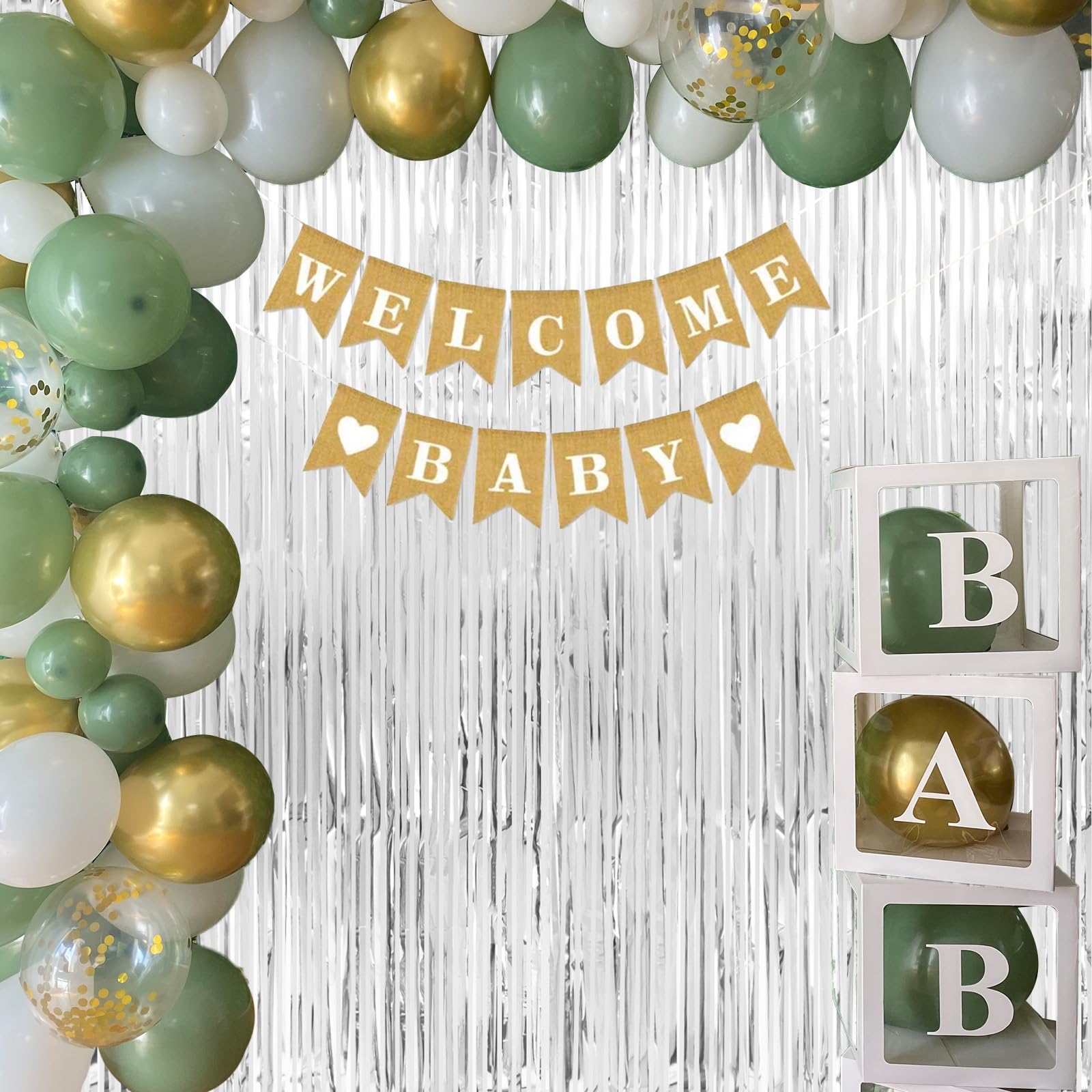 Decoraciones de fiesta de serpentinas plateadas, paquete de 4 cortinas gruesas de 3.2 x 8.2 pies, cortinas de telón de fondo con flecos de papel de aluminio de oropel negro, accesorios para cabina de