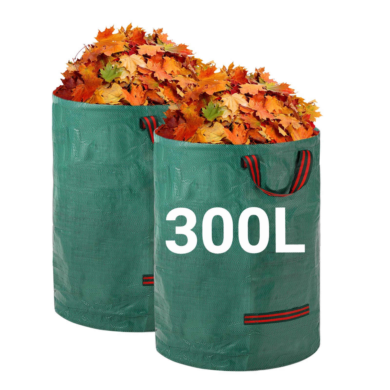 Velway Heavy-duty Garden Waste Bags - 300L x 2Pack Reusable Garden Sacks with Handles - Industrial Fabric for Leaves Trash Debris - Waterproof Garden Rubbish Bags — image 1