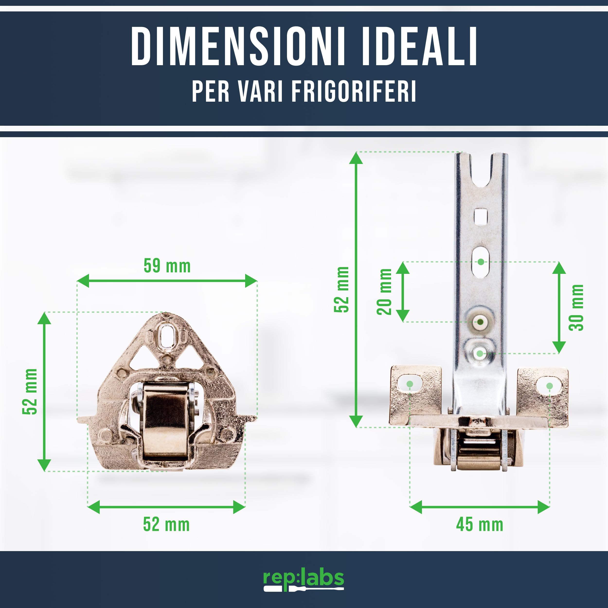 passend wie 00268698/268698 2 Cerniere per Porta Adatte Come 268698/00268698 per Frigorifero e congelatore Bosch, Siemens, Constructa, Neff, ECC, Metallo, Argento