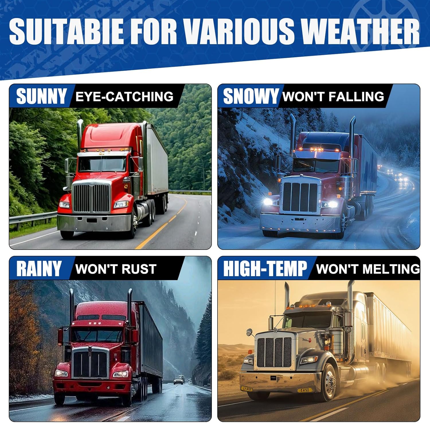 JiiinMiiin 33mm Axle Cover Chrome Dome Combo Kit Thread-On Lug Nut Covers with 4 Rear Axle Wheel Covers Removable Hub Caps for Semi Truck (Installation Tool Included)